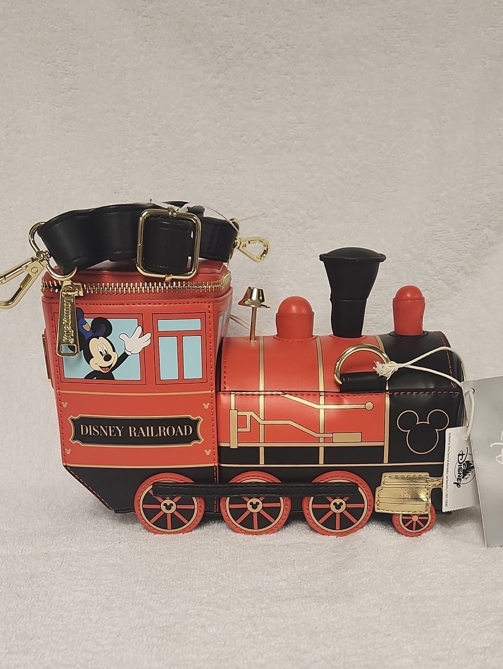 Disney Parks Exclusive Loungefly Disney Railroad Train Crossbody Bag With Light